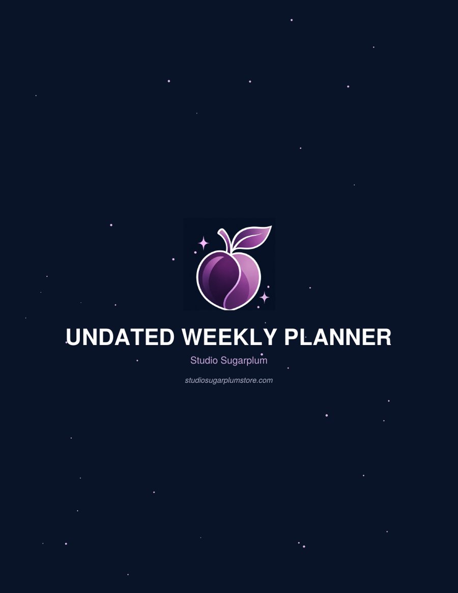 Undated Weekly Planner (Studio Sugarplum)