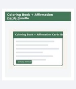 Coloring Book + Affirmation Cards Bundle