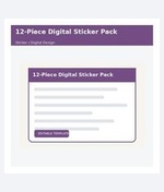 12-Piece Digital Sticker Pack